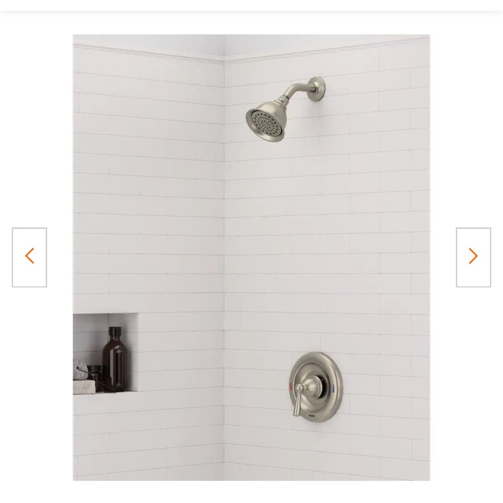 MOEN Brushed Nickel Shower Set- Banbury 82912SRN - Picture 12 of 14